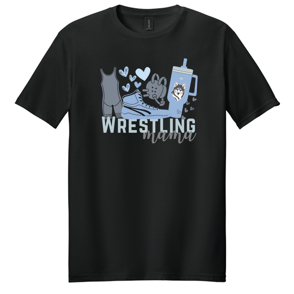 Wrestling Mama Husky Logo Doodles