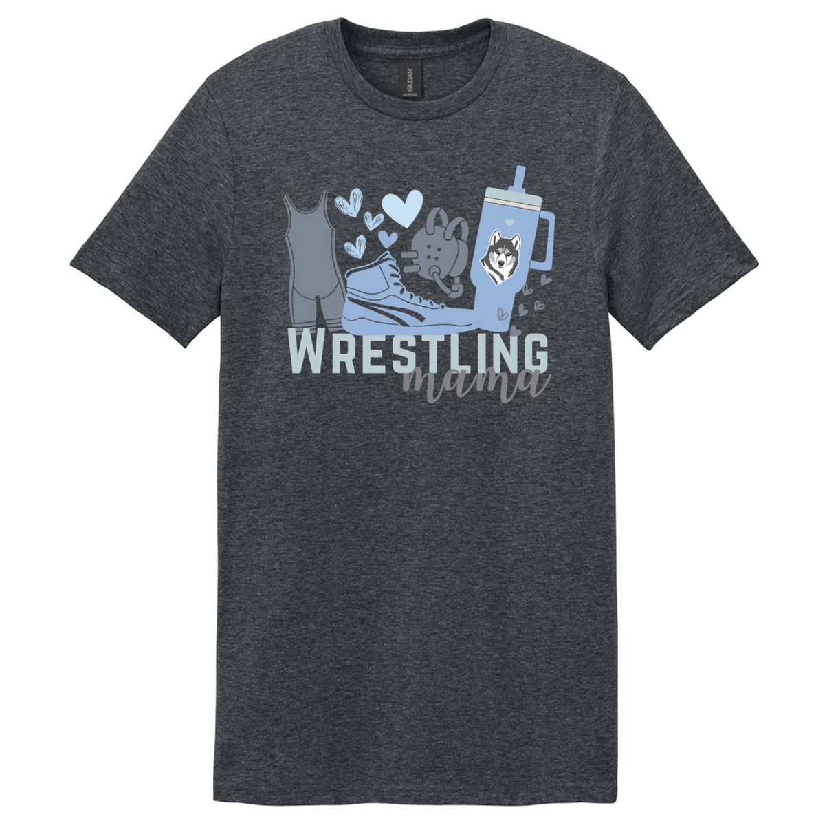 Wrestling Mama Husky Logo Doodles