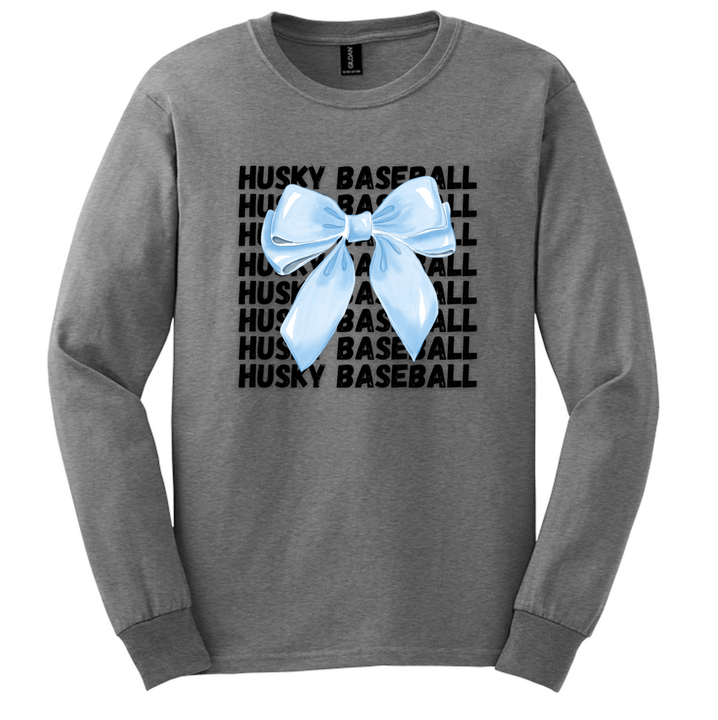 Husky Baseball Repeat Bow