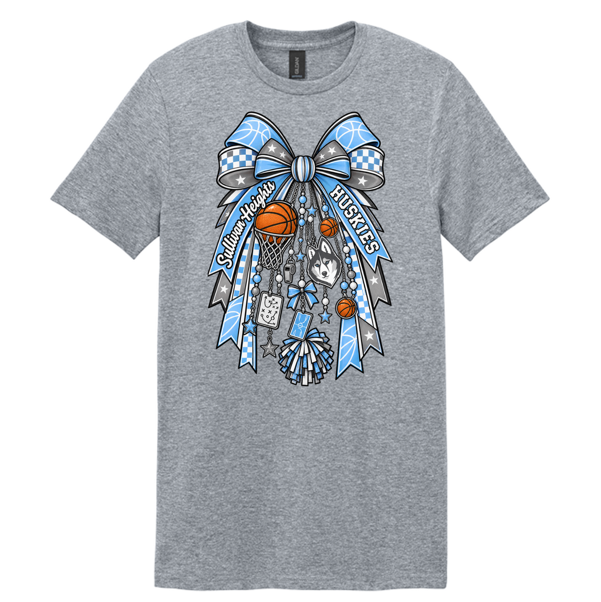 Basketball Charm Bow