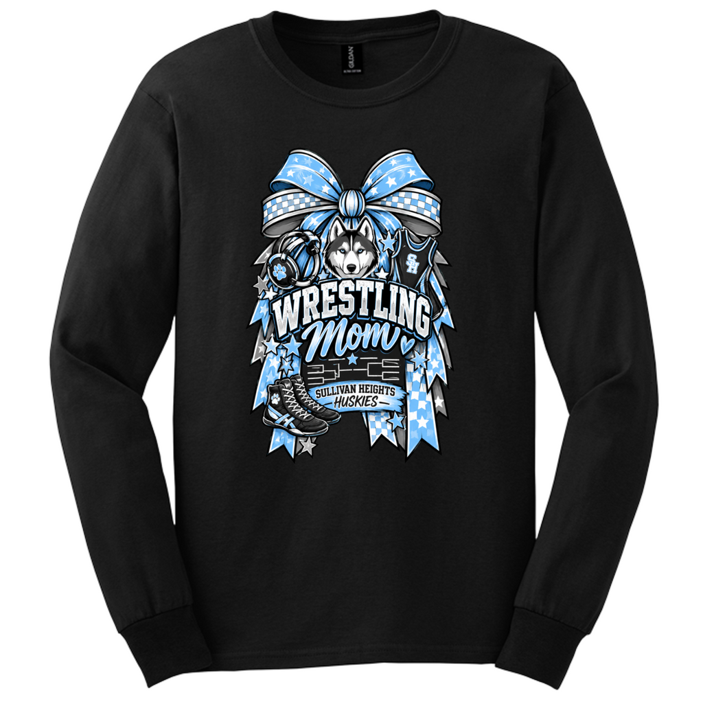Husky Wrestling Mom Bow