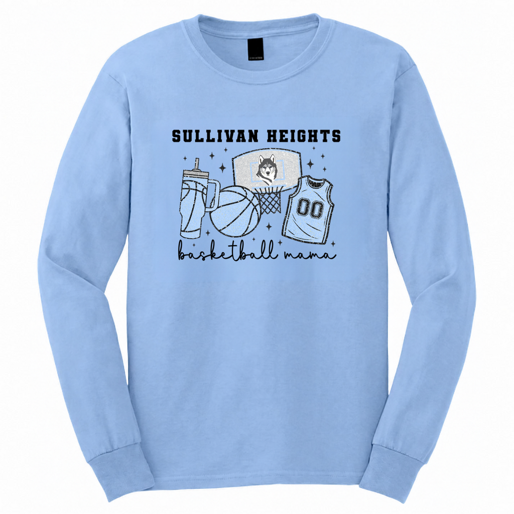 Sullivan Heights Basketball Mama Faux Glitter