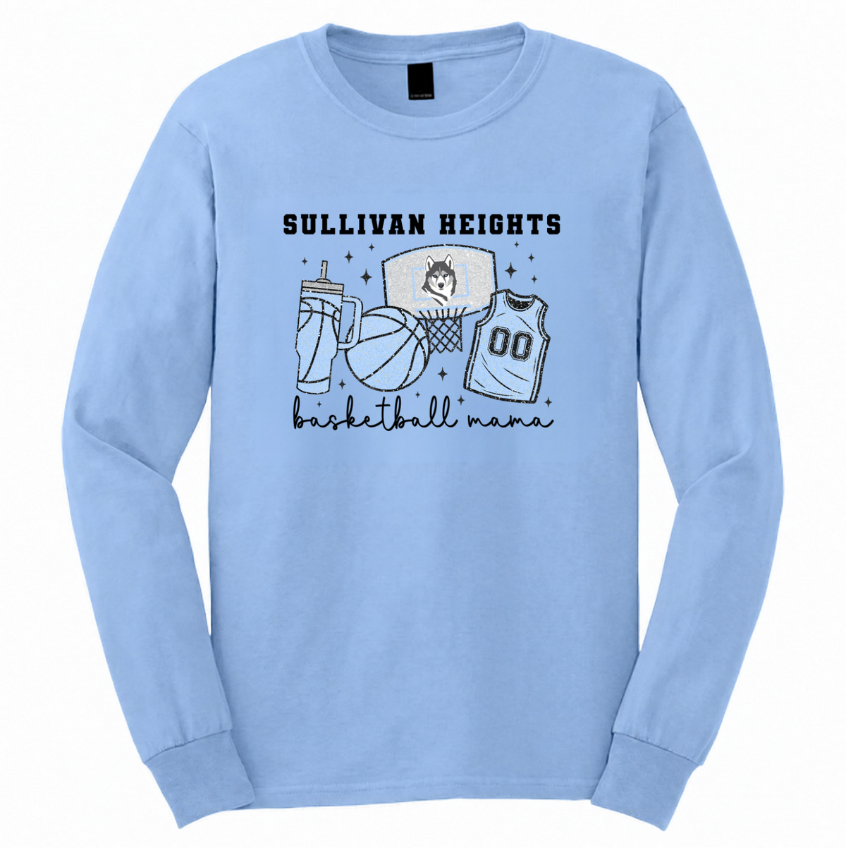 Sullivan Heights Basketball Mama Faux Glitter