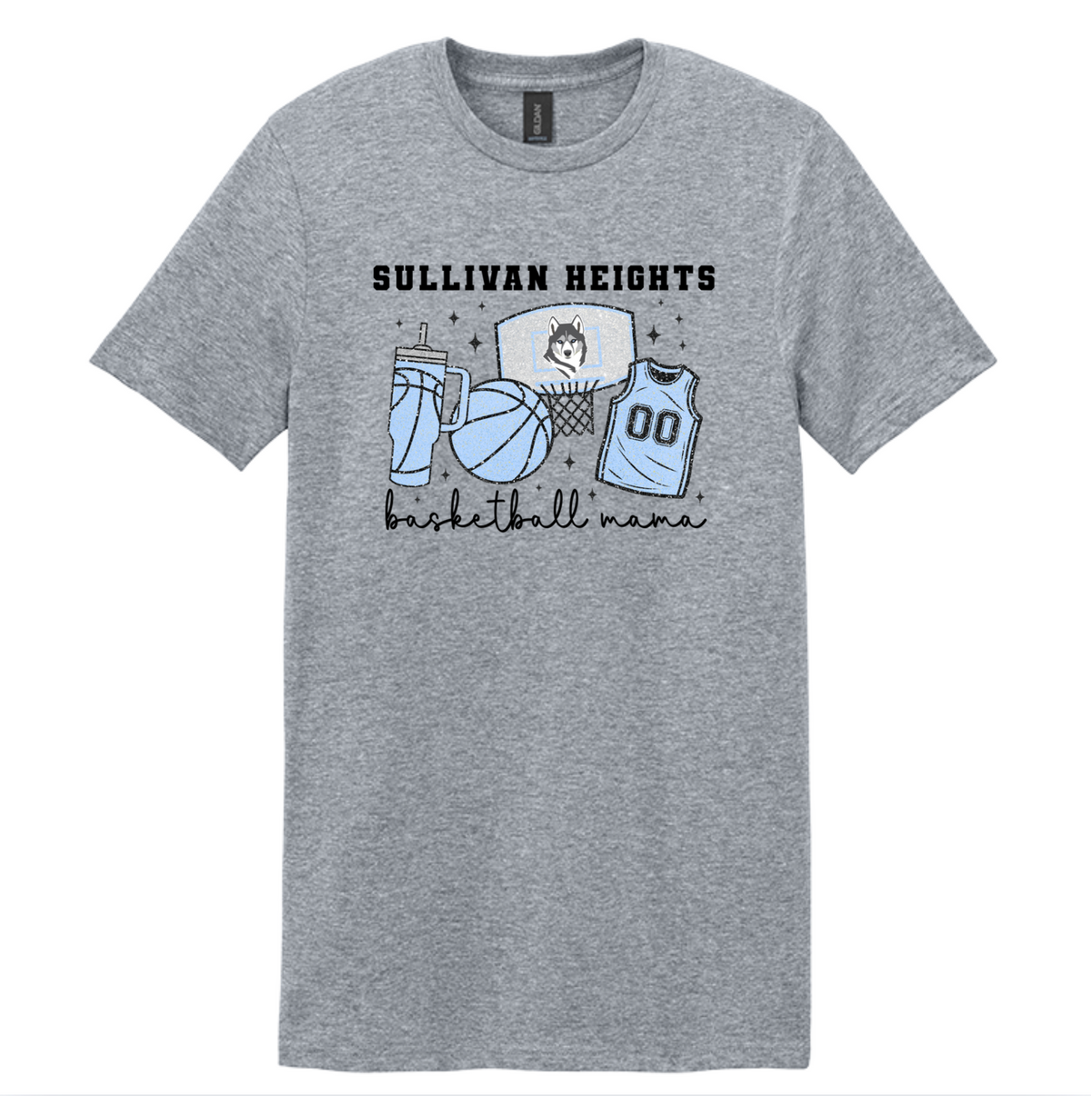Sullivan Heights Basketball Mama Faux Glitter