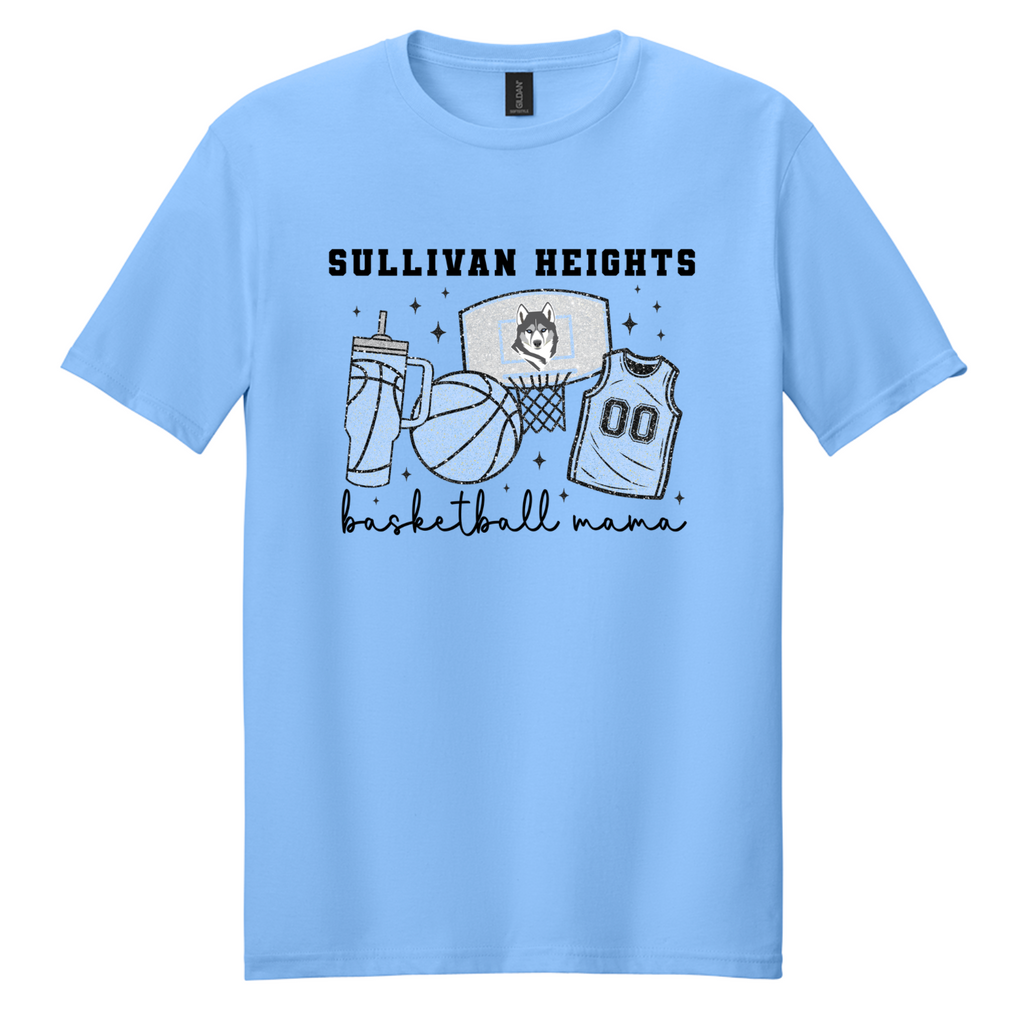 Sullivan Heights Basketball Mama Faux Glitter