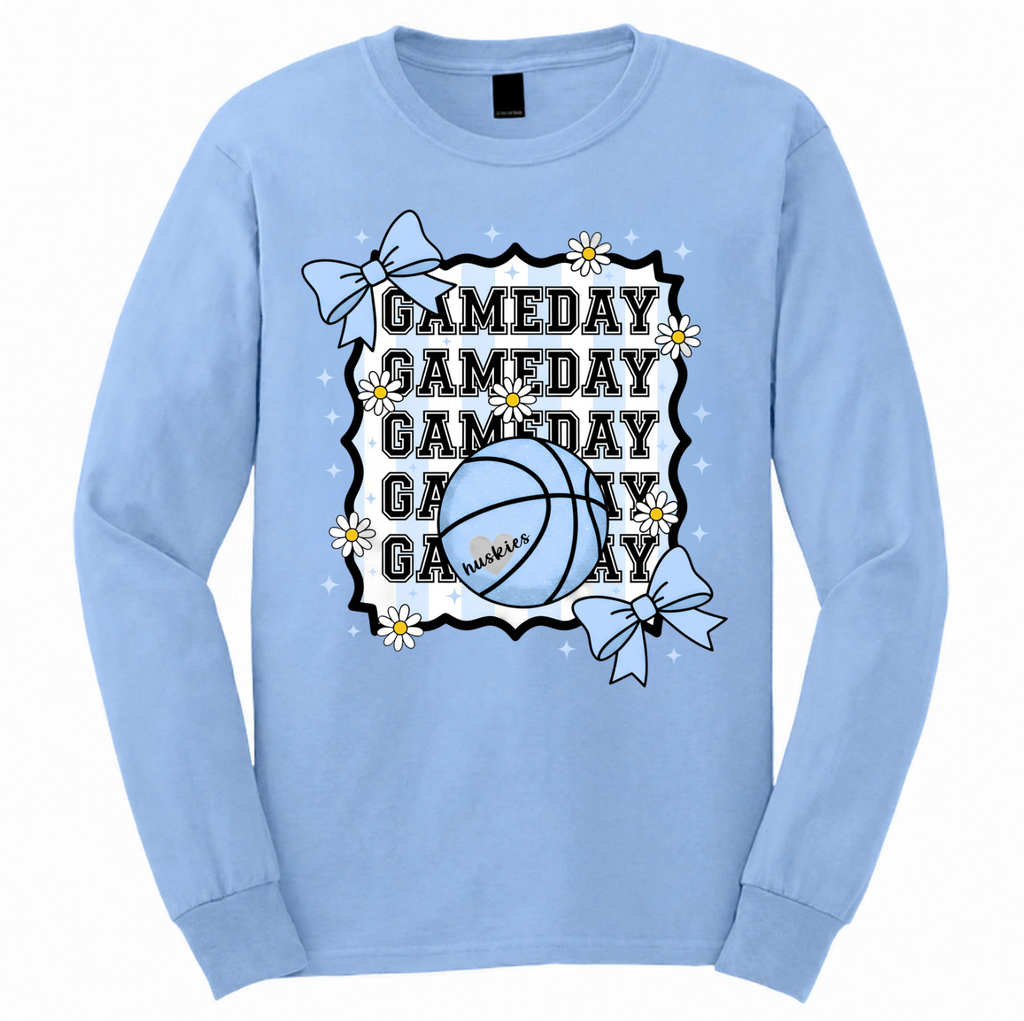 Huskies Game Day Basketball Flowers & Bows