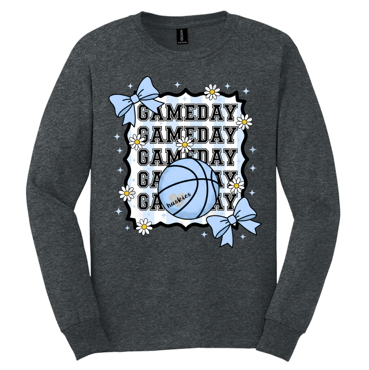 Huskies Game Day Basketball Flowers & Bows