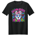 Huskies Preppy Neon Doodles